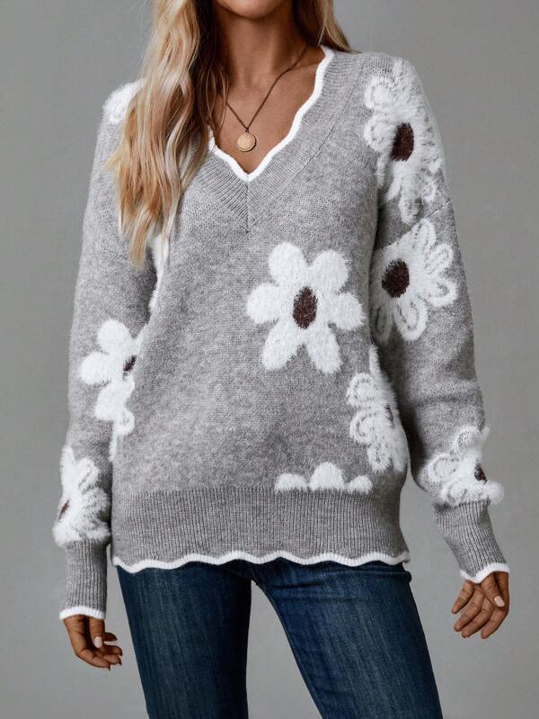 Liriana | Maglione chic con dettagli floreali