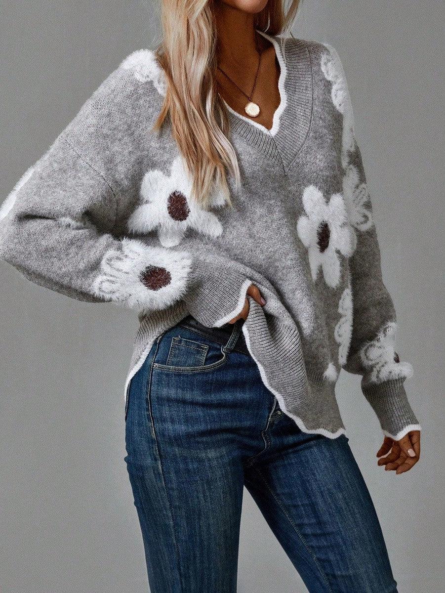 Liriana | Maglione chic con dettagli floreali