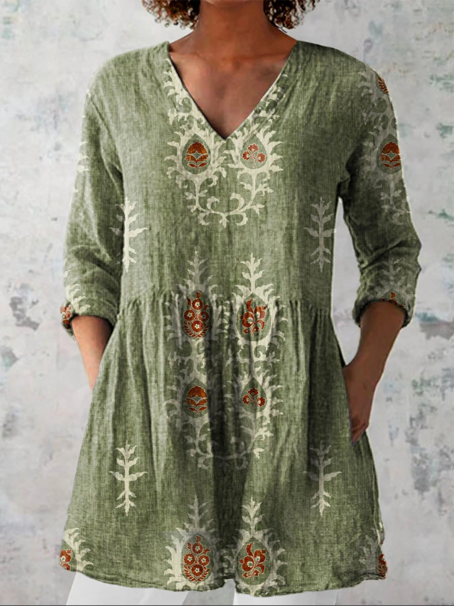Elise™ | Blusa Lunga con Scollo a V