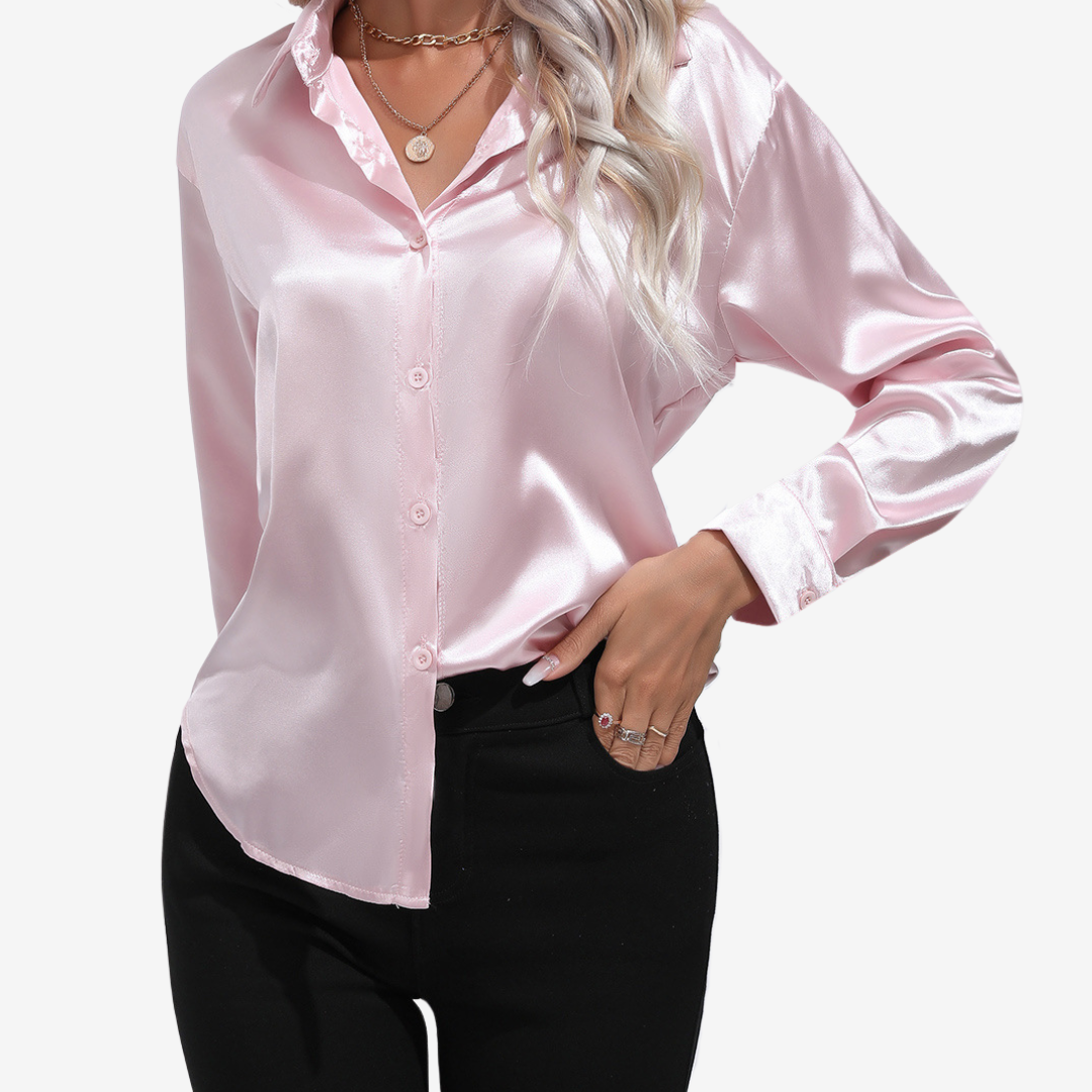 Alvira™ Elegante camicia di seta