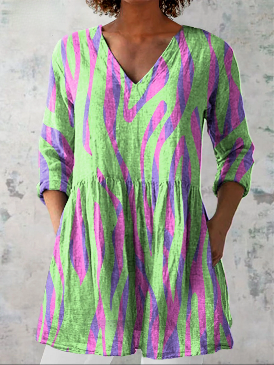 Océane™ | Blusa Lunga con Scollo a V