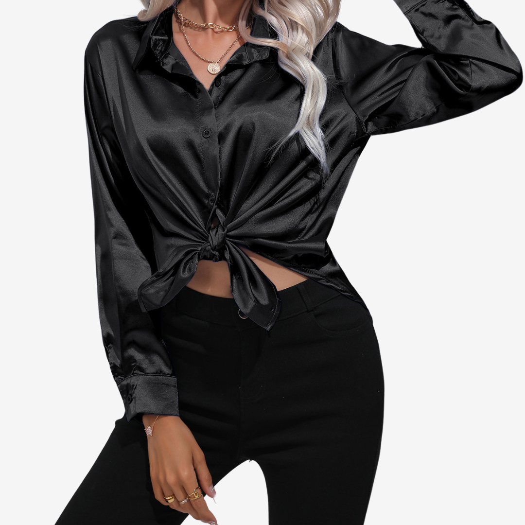 Alvira™ Elegante camicia di seta