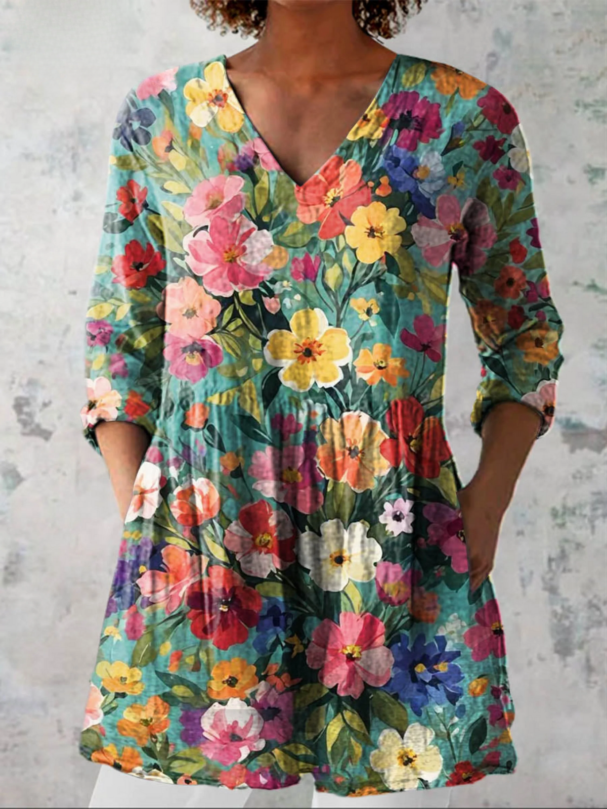 Nora™ | Blusa Lunga con Scollo a V