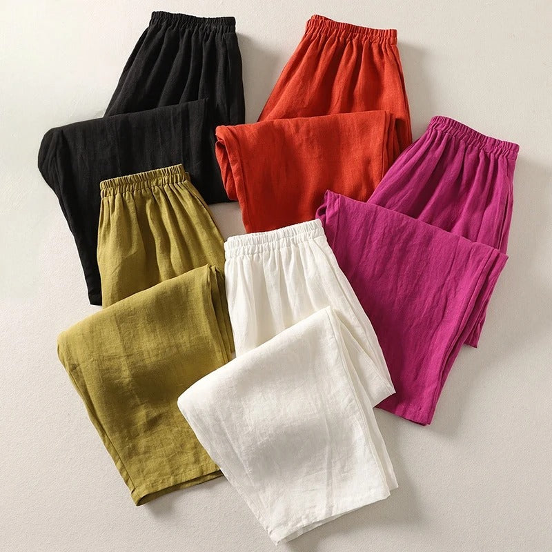 Giulia™ | Pantaloni Eleganti in Cotone e Lino