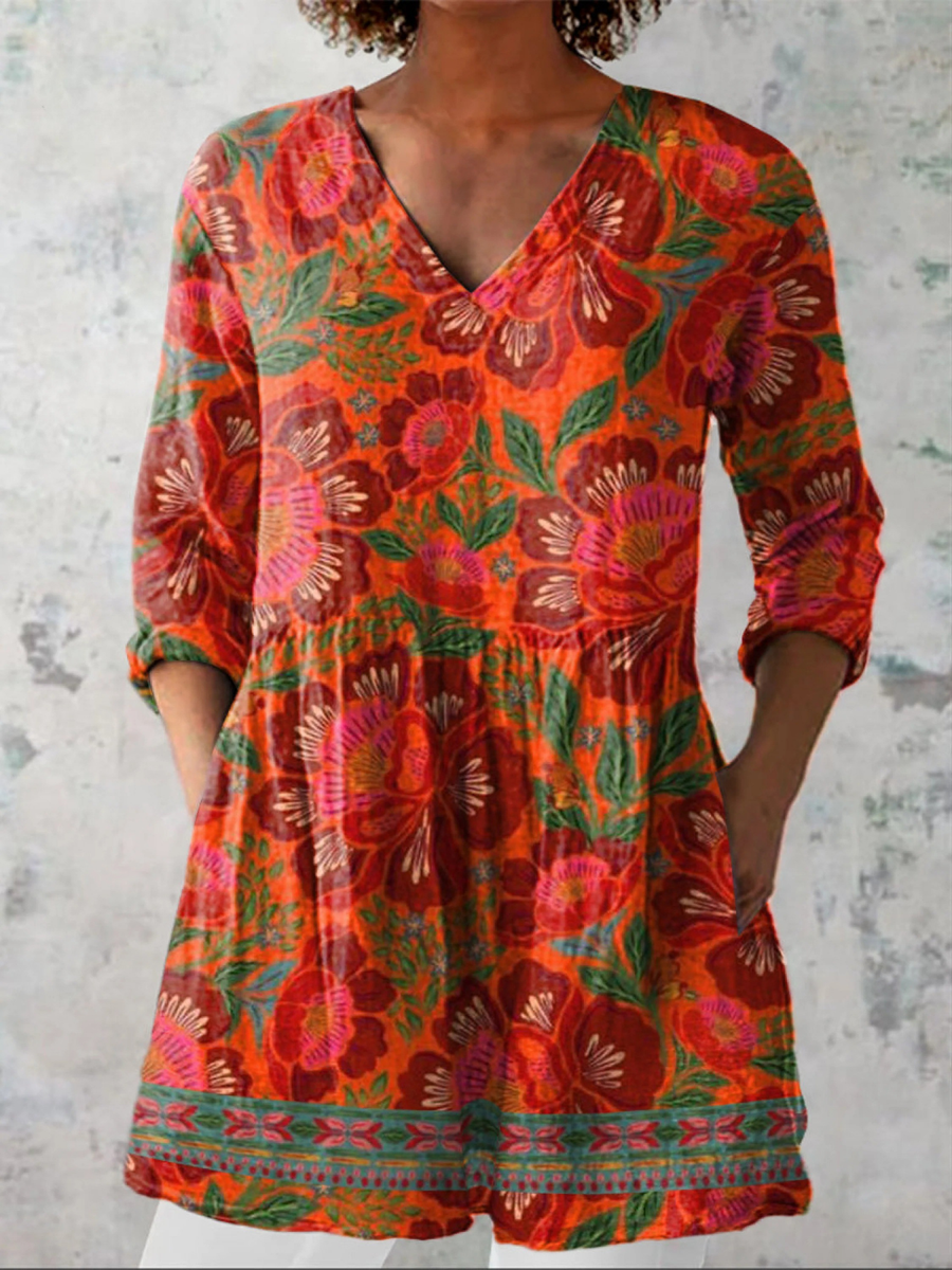 Marion™ | Blusa Lunga con Scollo a V