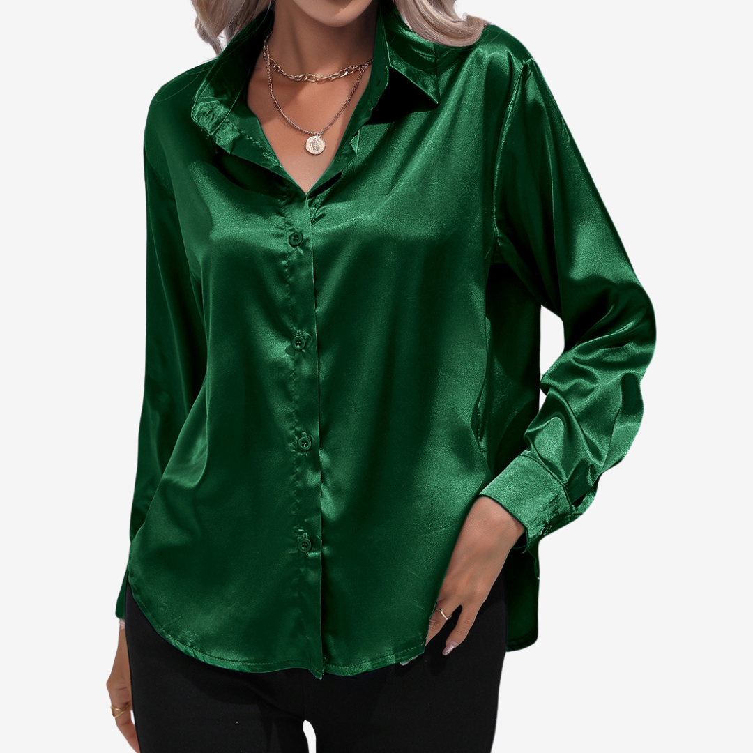 Alvira™ Elegante camicia di seta