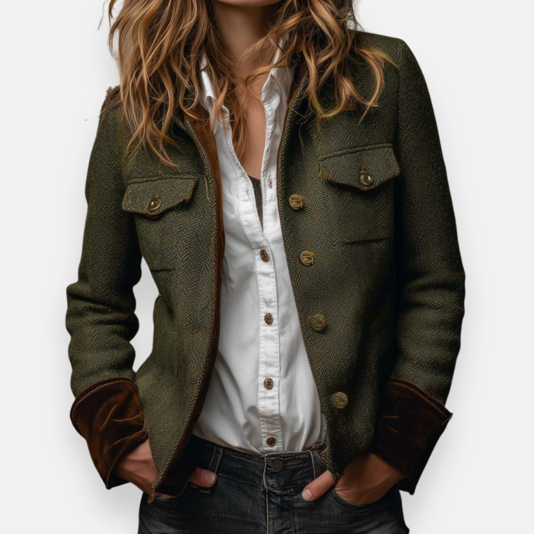 Caterina™ | Giacca elegante con dettagli in velluto