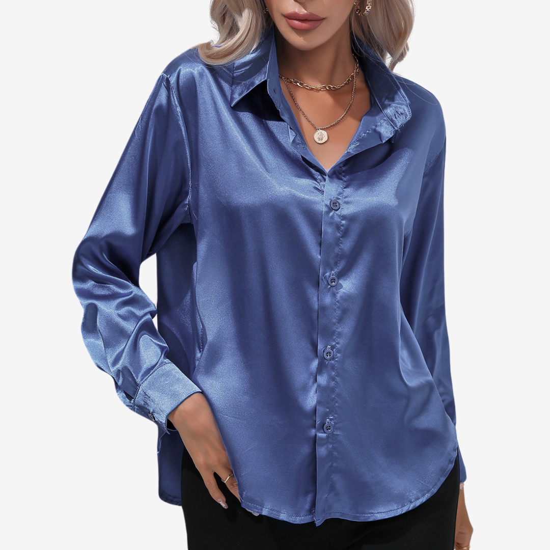 Alvira™ Elegante camicia di seta