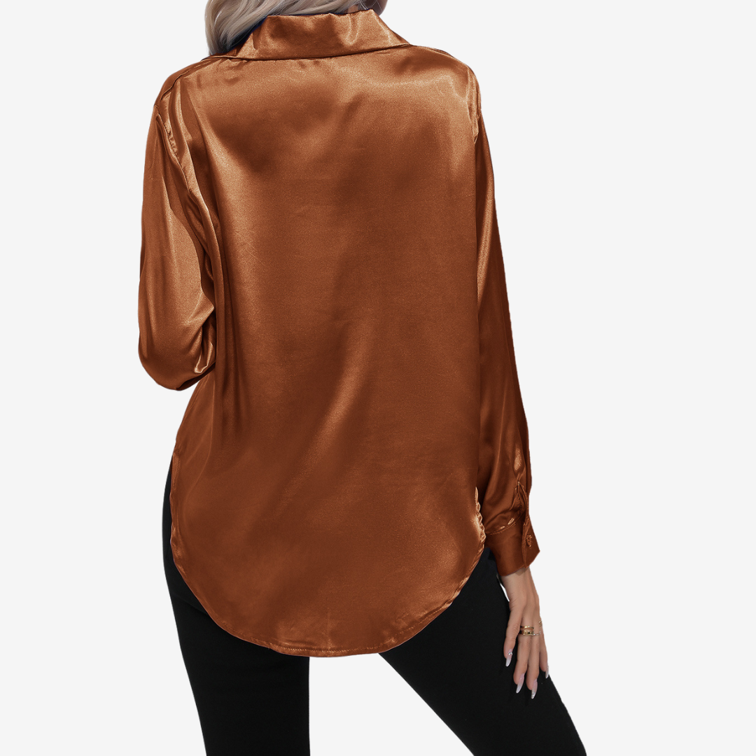 Alvira™ Elegante camicia di seta