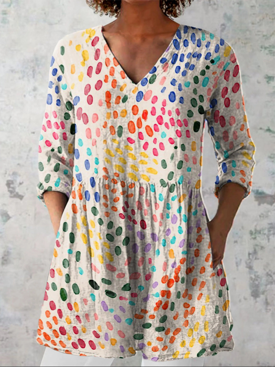Pauline™ | Blusa Fantasia con Scollo a V