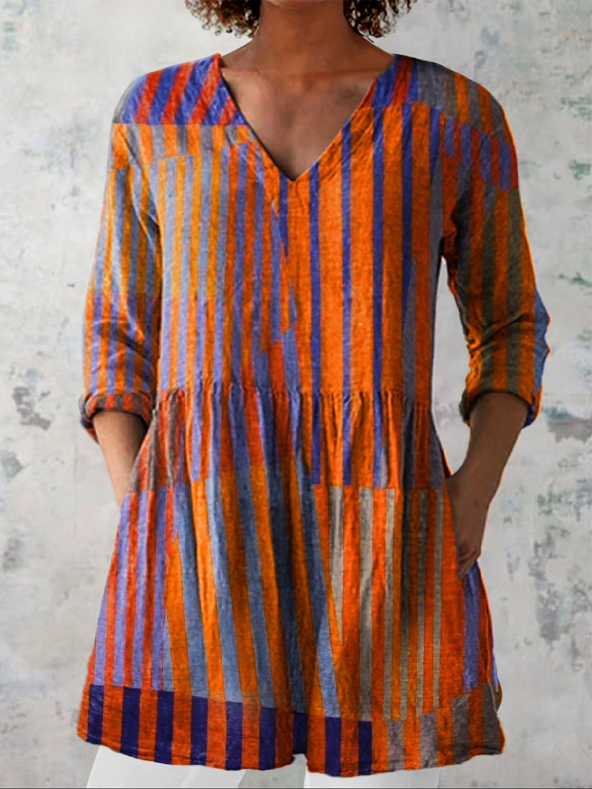 Nadia™ | Blusa Lunga con Scollo a V