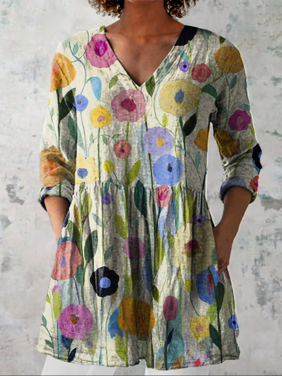 Louise™ | Blusa Fantasia con Scollo a V