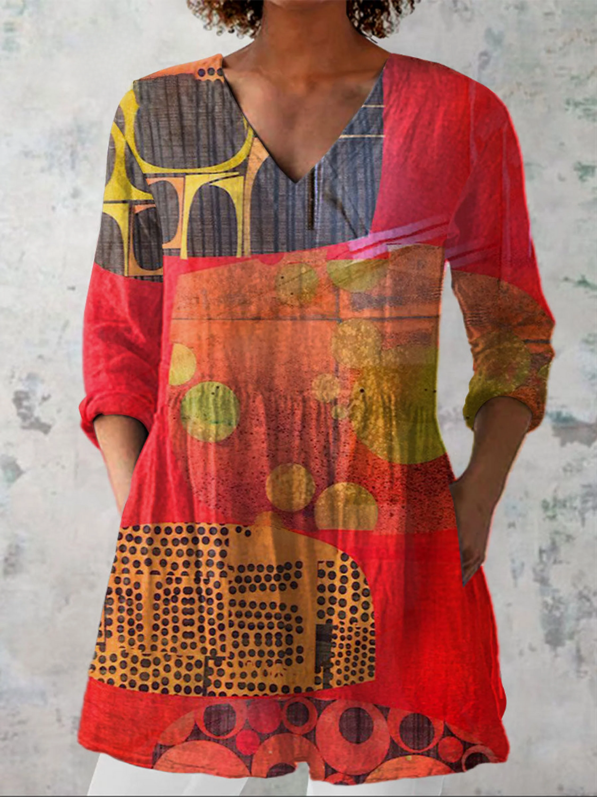 Lucie™ | Blusa Lunga con Scollo a V