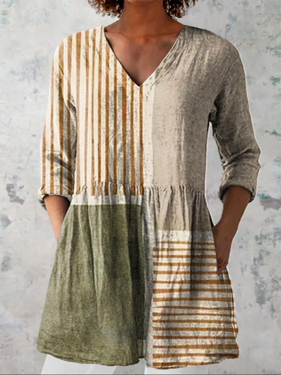 Camille™ | Blusa Lunga con Scollo a V