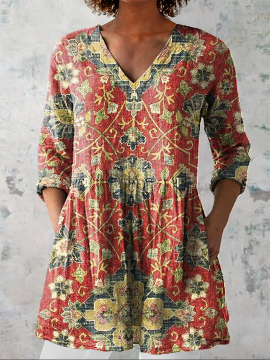 Lea™ | Blusa Fantasia con Scollo a V