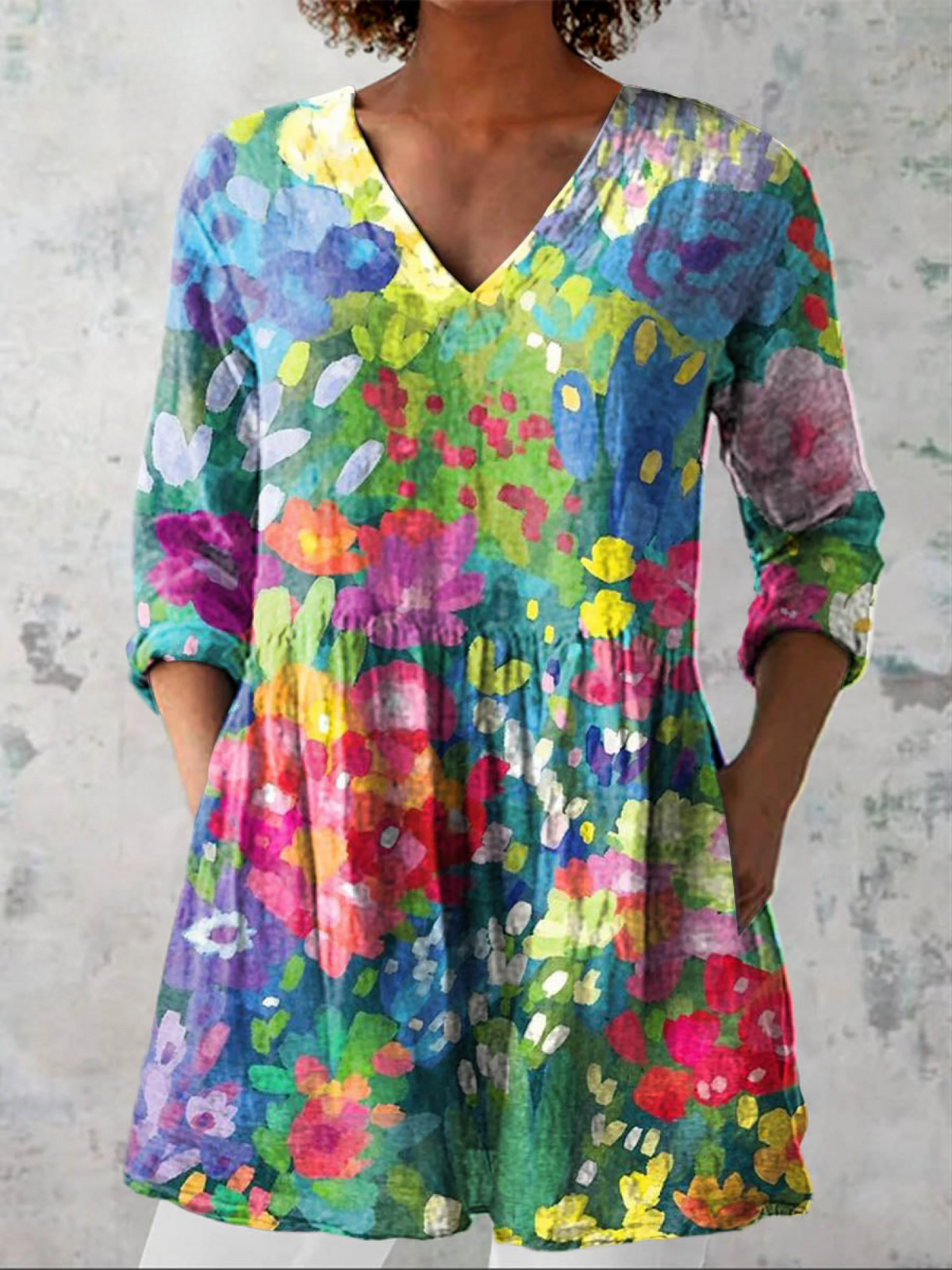 Maelle™ | Blusa Lunga con Scollo a V