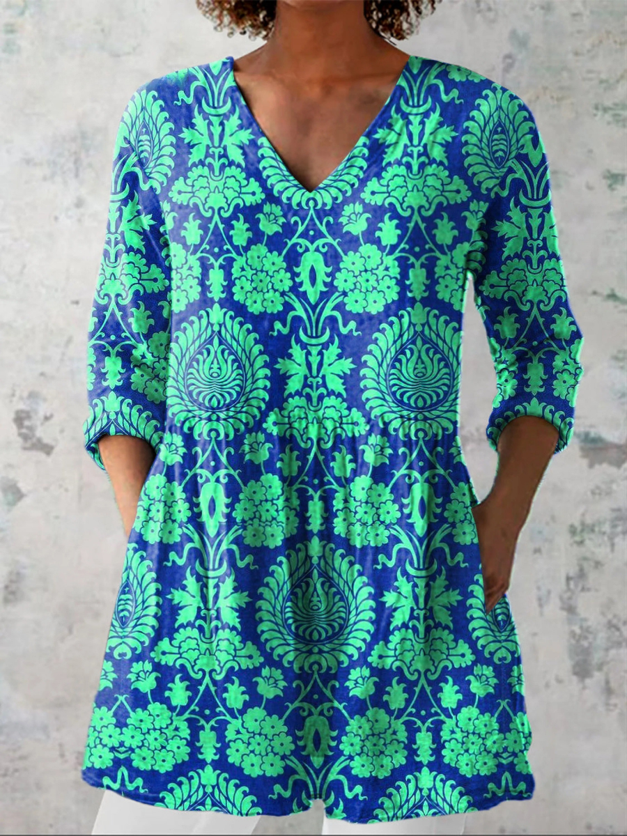 Ines™ | Blusa Lunga con Scollo a V