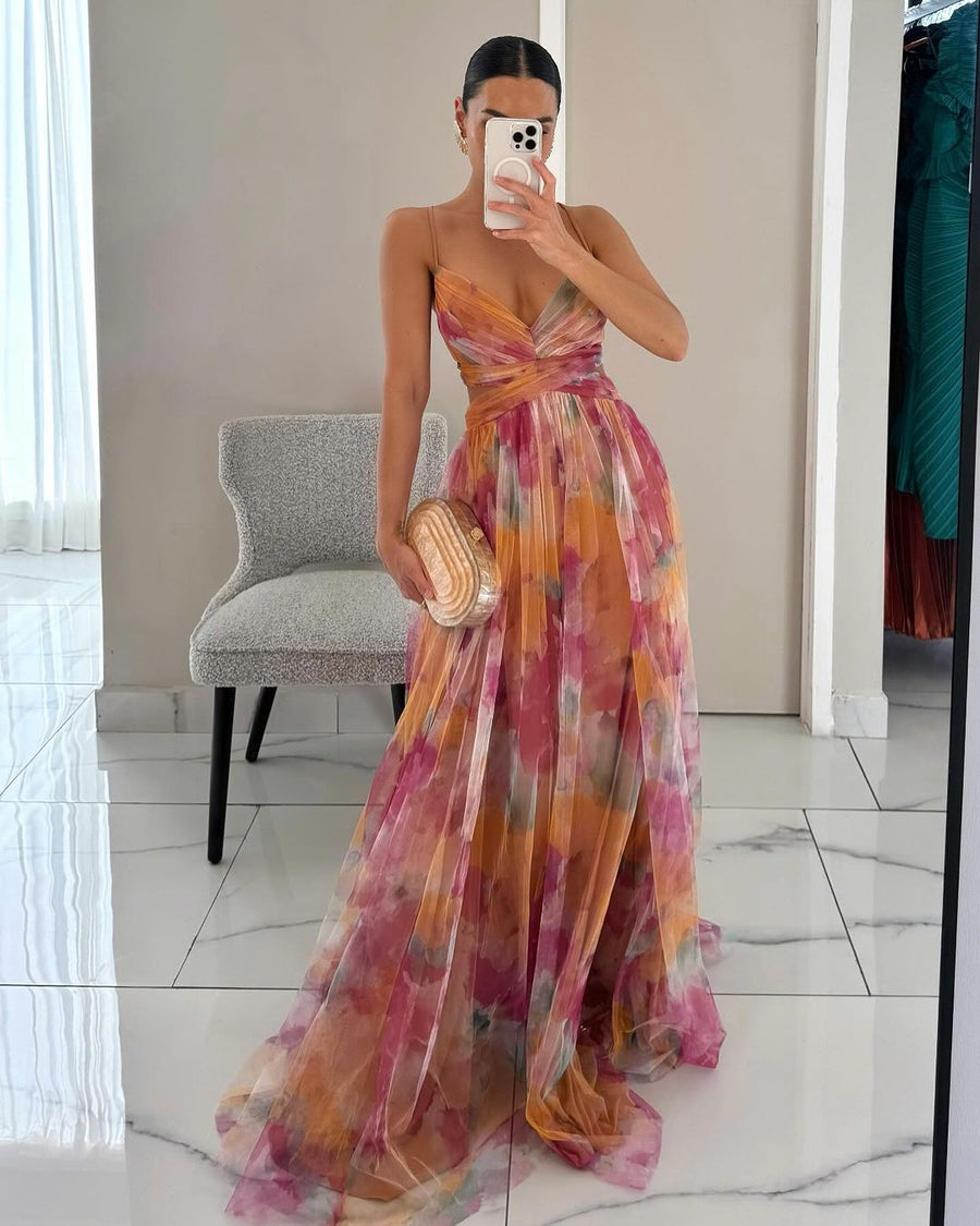 Abito Maxi Eleganza Floreale