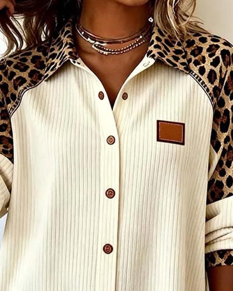 Alessia Maculata Chic™ | Camicia a fantasia leopardata con dettagli raffinati