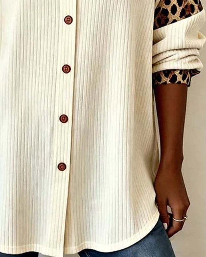 Alessia Maculata Chic™ | Camicia a fantasia leopardata con dettagli raffinati