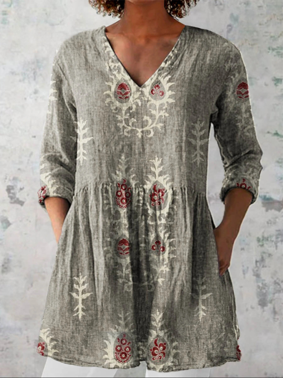 Elise™ | Blusa Lunga con Scollo a V