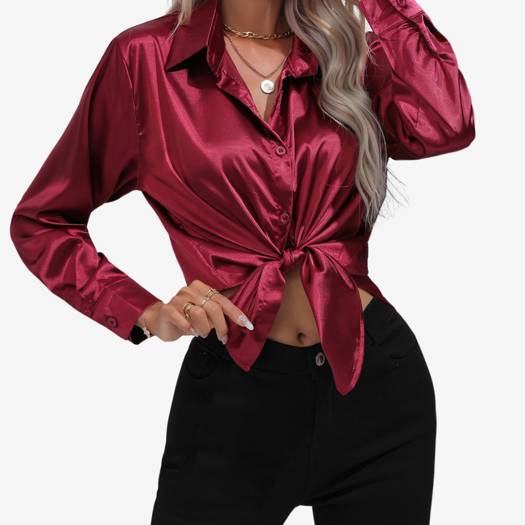 Alvira™ Elegante camicia di seta