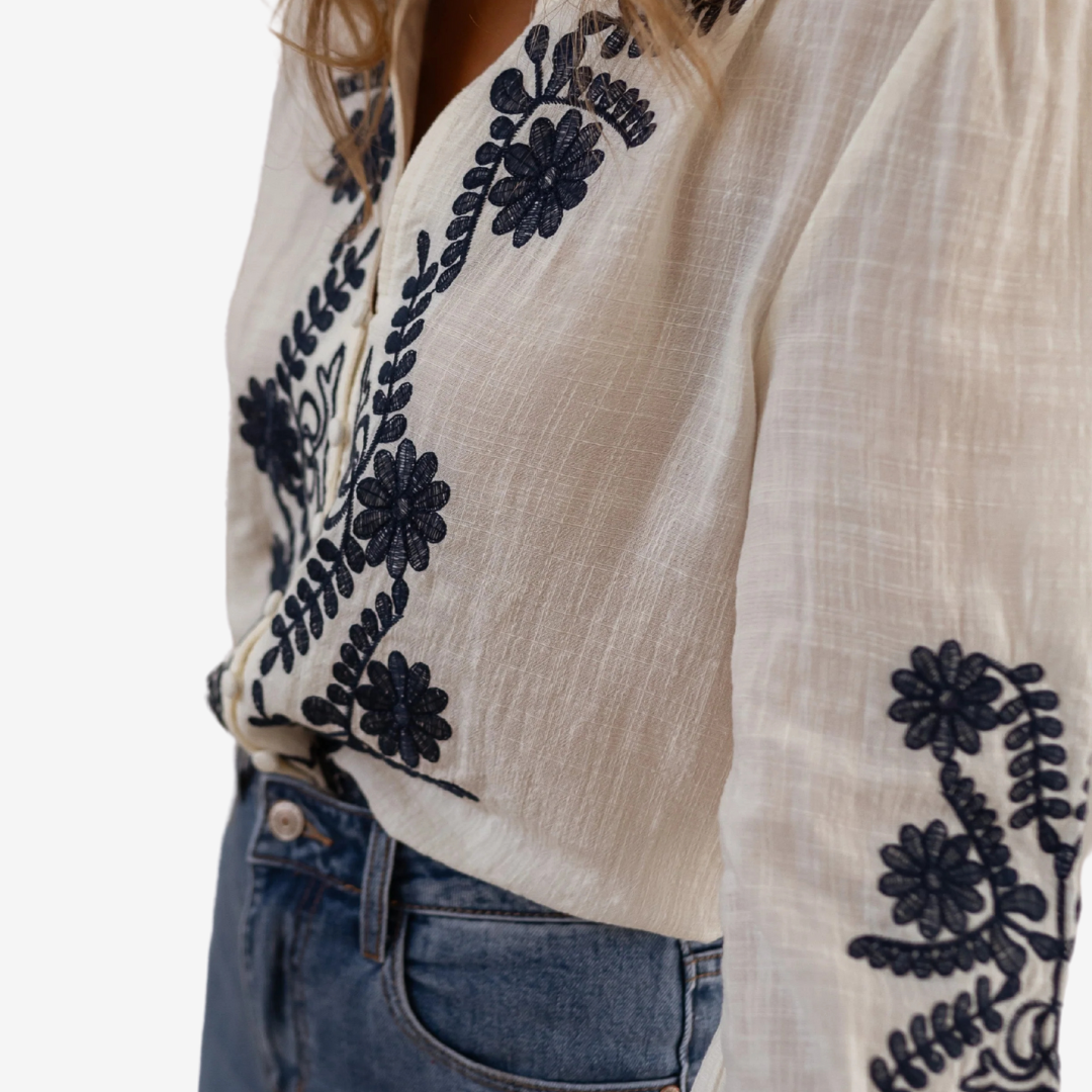 Isaure™ Top ricamato