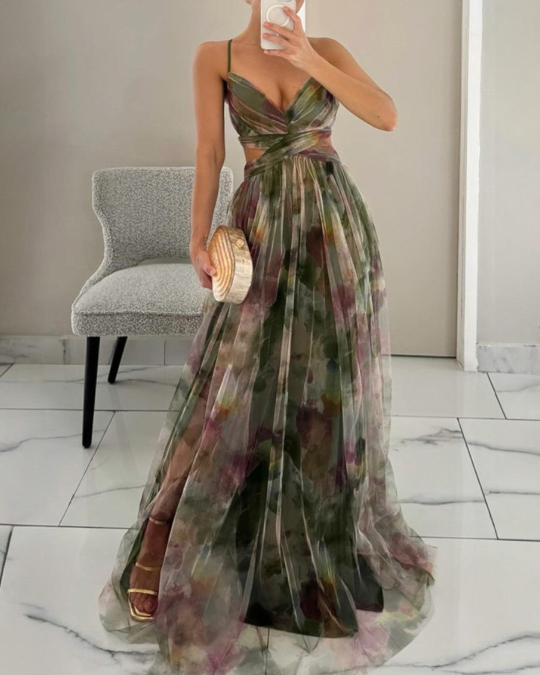 Abito Maxi Eleganza Floreale