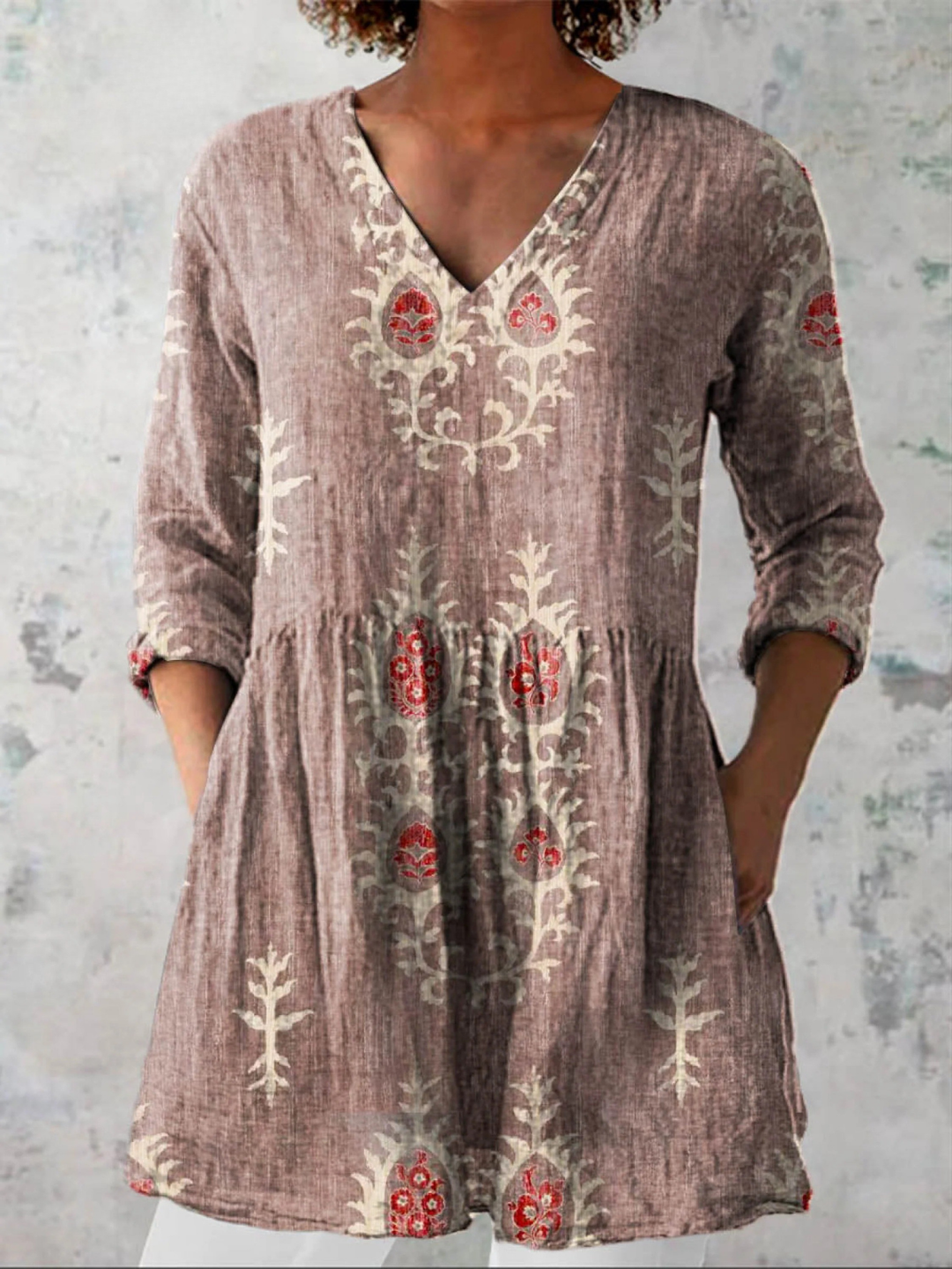 Elise™ | Blusa Lunga con Scollo a V