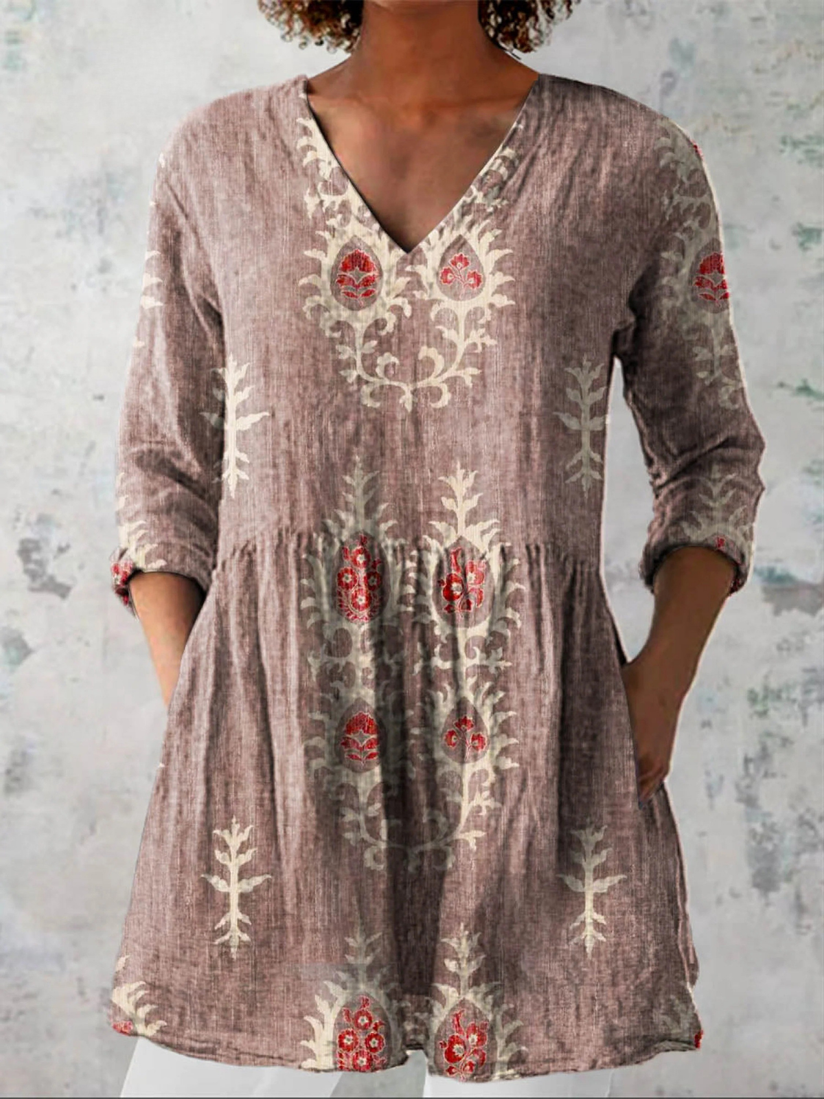 Elise™ | Blusa Lunga con Scollo a V