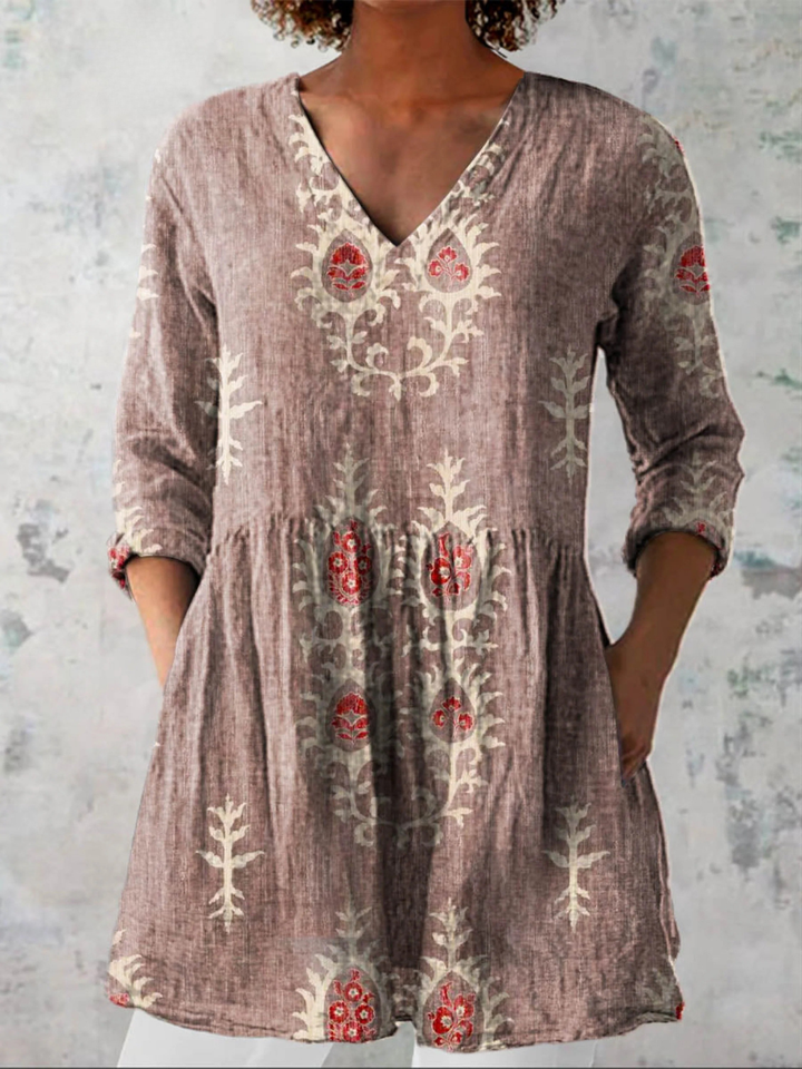 Elise™ | Blusa Lunga con Scollo a V
