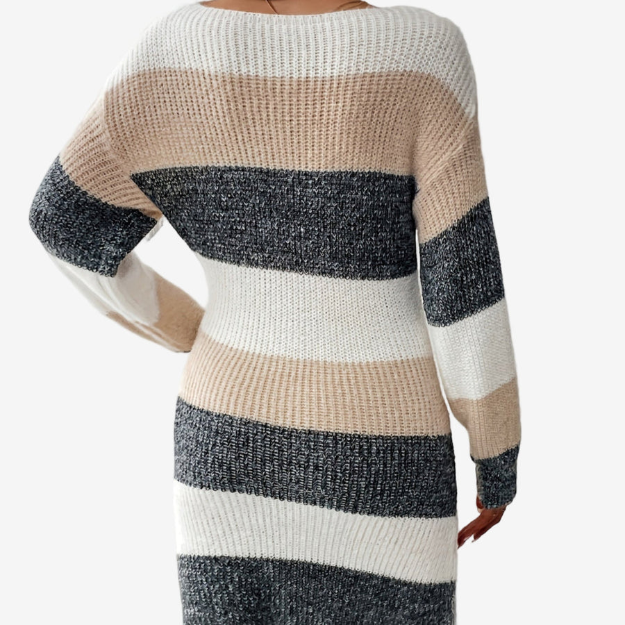 Elestte™ Abito in maglia a righe