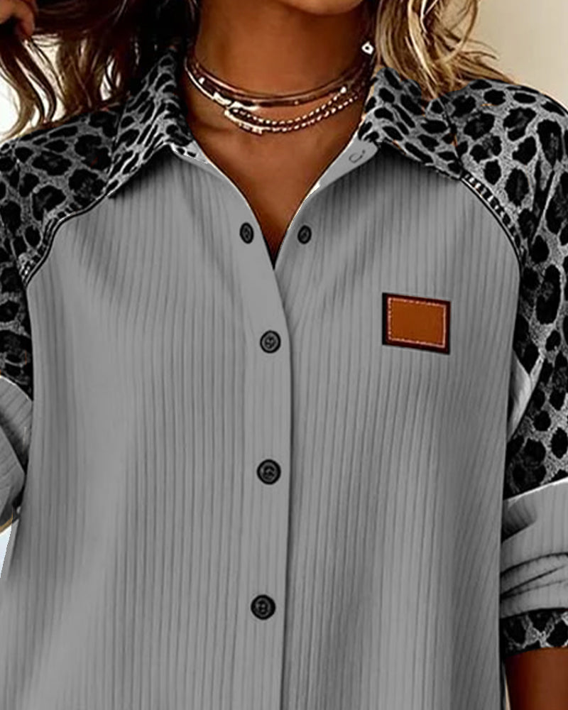 Alessia Maculata Chic™ | Camicia a fantasia leopardata con dettagli raffinati