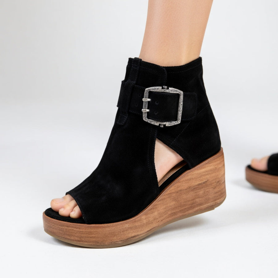 Valentina™ - Stivaletti aperti con zeppa dallo stile moderno