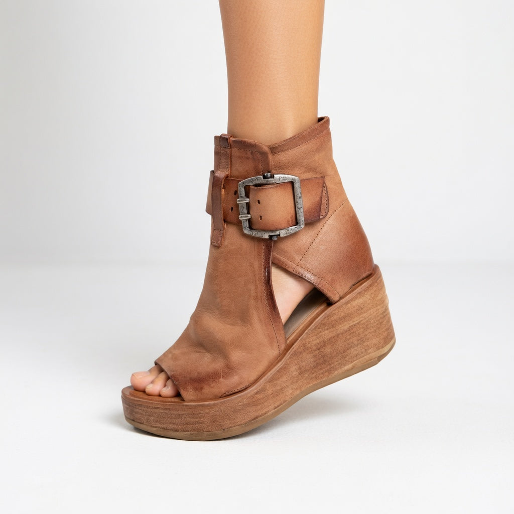 Valentina™ - Stivaletti aperti con zeppa dallo stile moderno