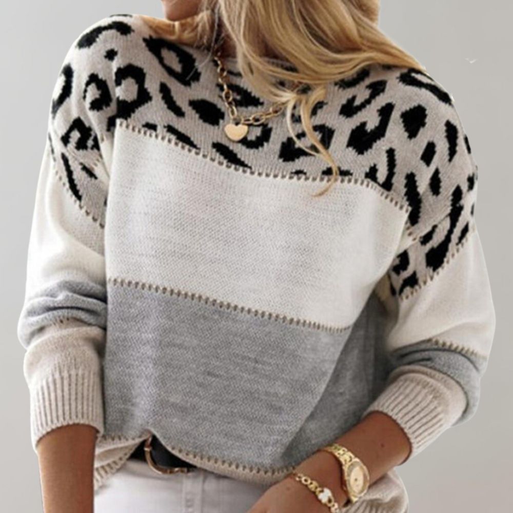 Julieta™ Eleganza | Maglia morbida con fantasia leopardata