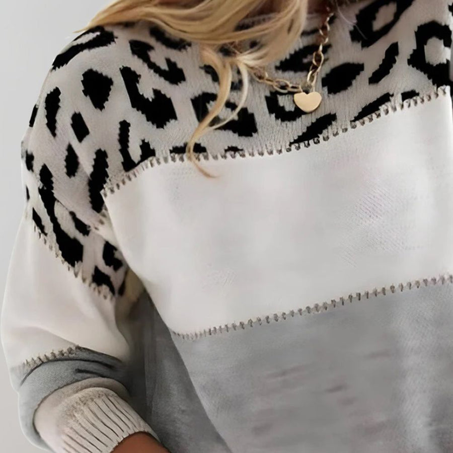 Julieta™ Eleganza | Maglia morbida con fantasia leopardata