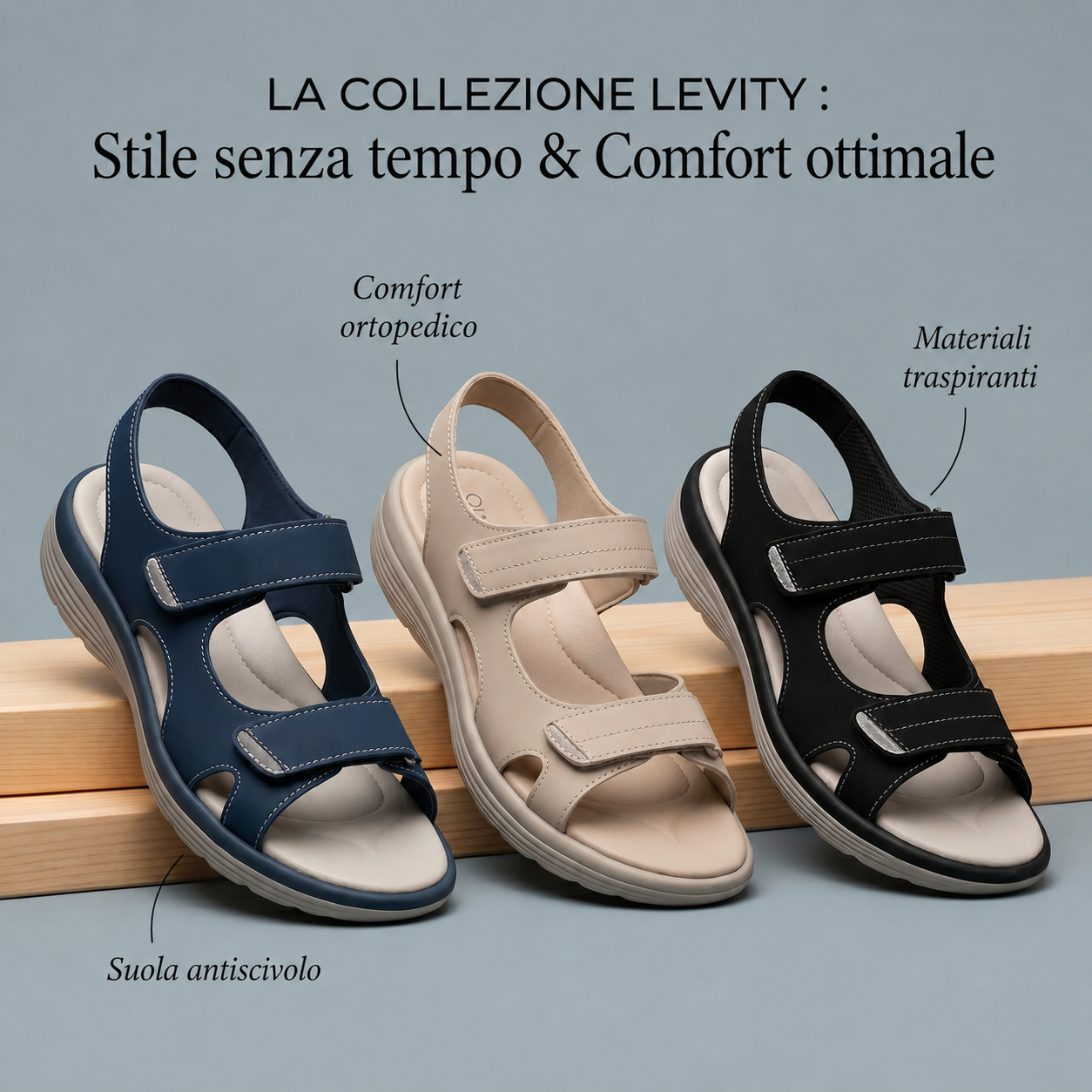 Ginevra™ | Sandali Ortopedici Regolabili