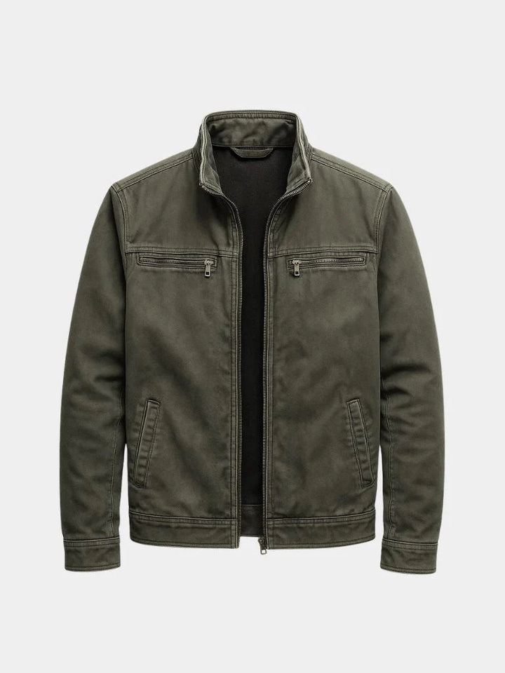 Dario | Giacca vintage in cotone con cerniera