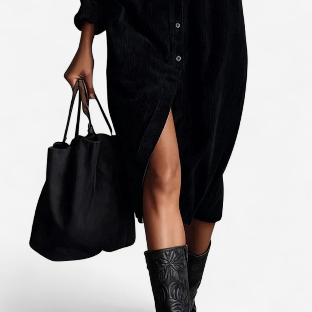 Anastacia™ Abito midi in velluto a coste a gamba larga