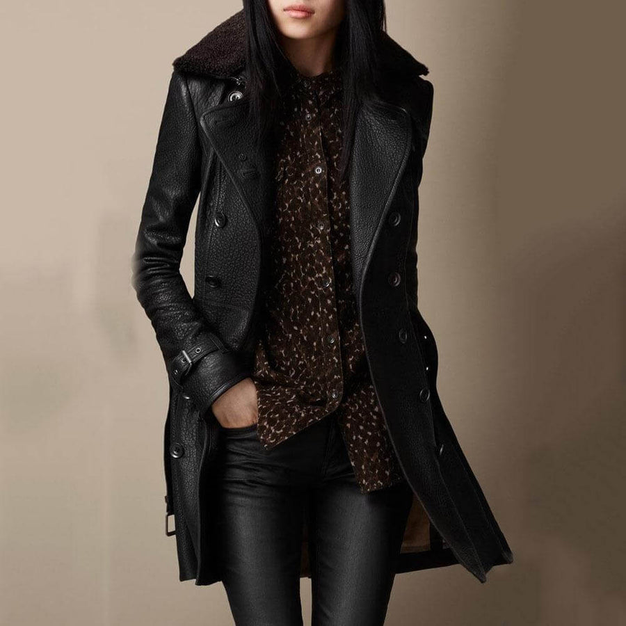 Raffaella™ | Cappotto Elegante 3/4 in Pelle