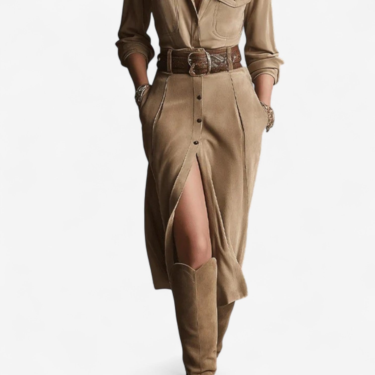 Cathy™ Abito camicia con cintura