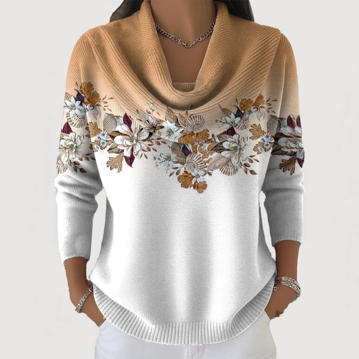 Amore | Maglione floreale con collo morbido