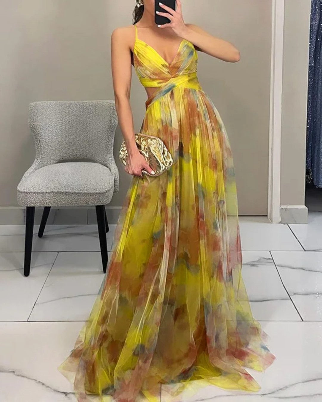 Abito Maxi Eleganza Floreale