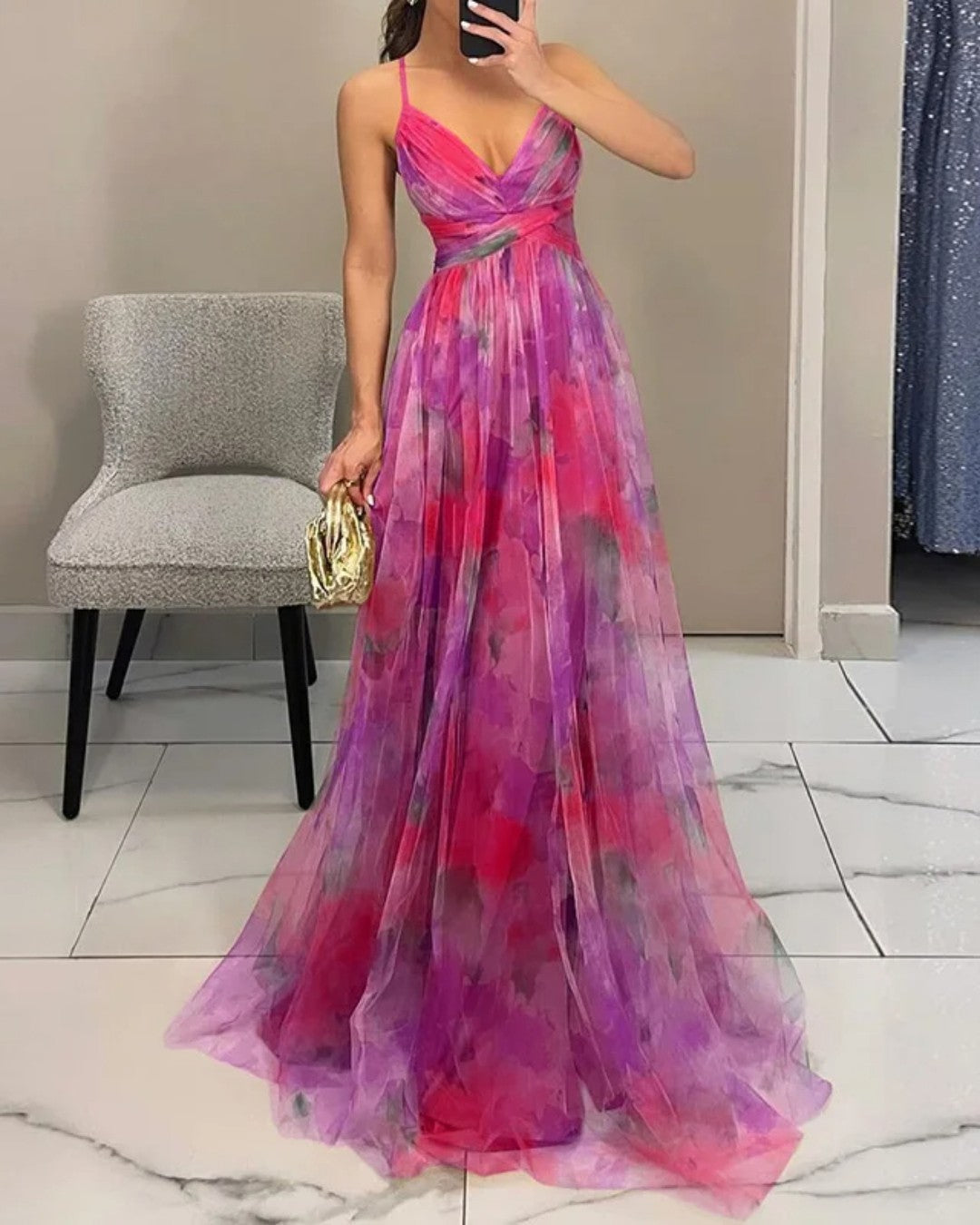 Abito Maxi Eleganza Floreale