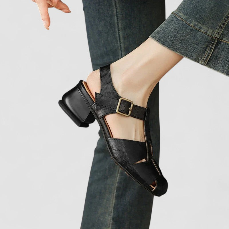 AMELIA™|SCARPE ORTOPEDICHE MARY JANE IN VERA PELLE