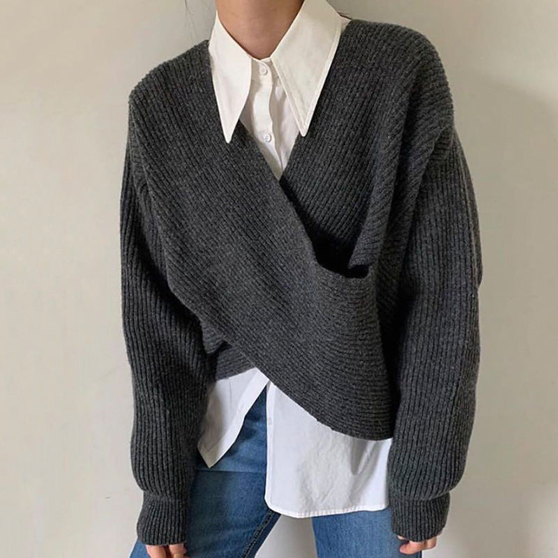 Bellacrossa | Maglione chic con intreccio frontale