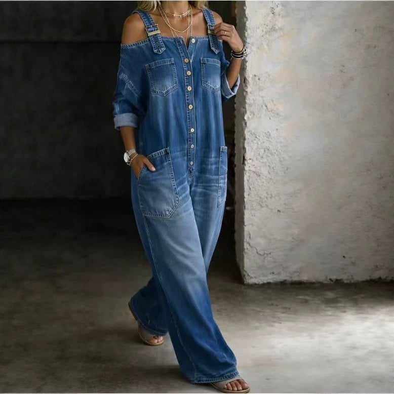 Ginevra™ | Tuta in Denim Raffinata