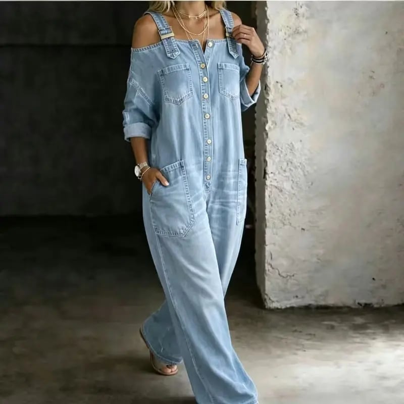 Ginevra™ | Tuta in Denim Raffinata