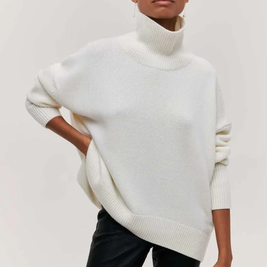 LunaSofía™ | Maglione soffice con collo alto avvolgente